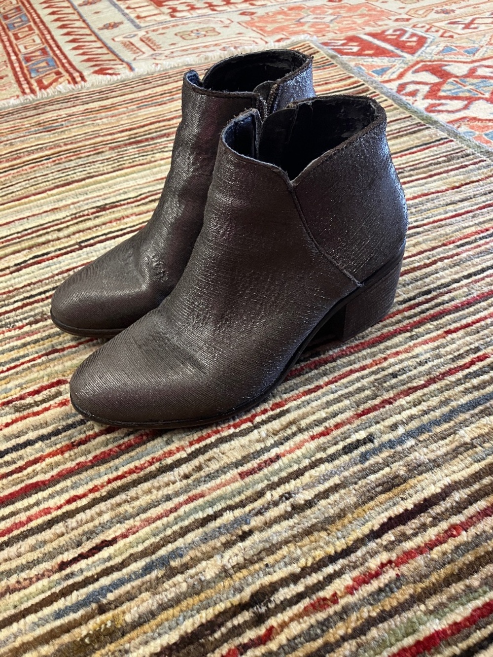 Women's Next Silver Grey Ribbed Boots - USA 7 - UK 38 (5)